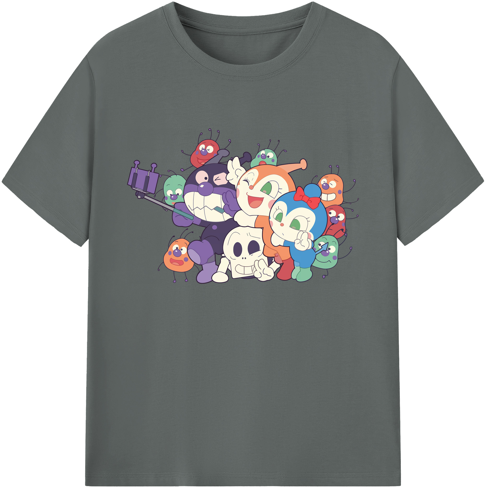 （画像用） アンパンマン Anpanman 綿100％ メンズ半袖Tシャツ｜肌触りやわらか＆通気性